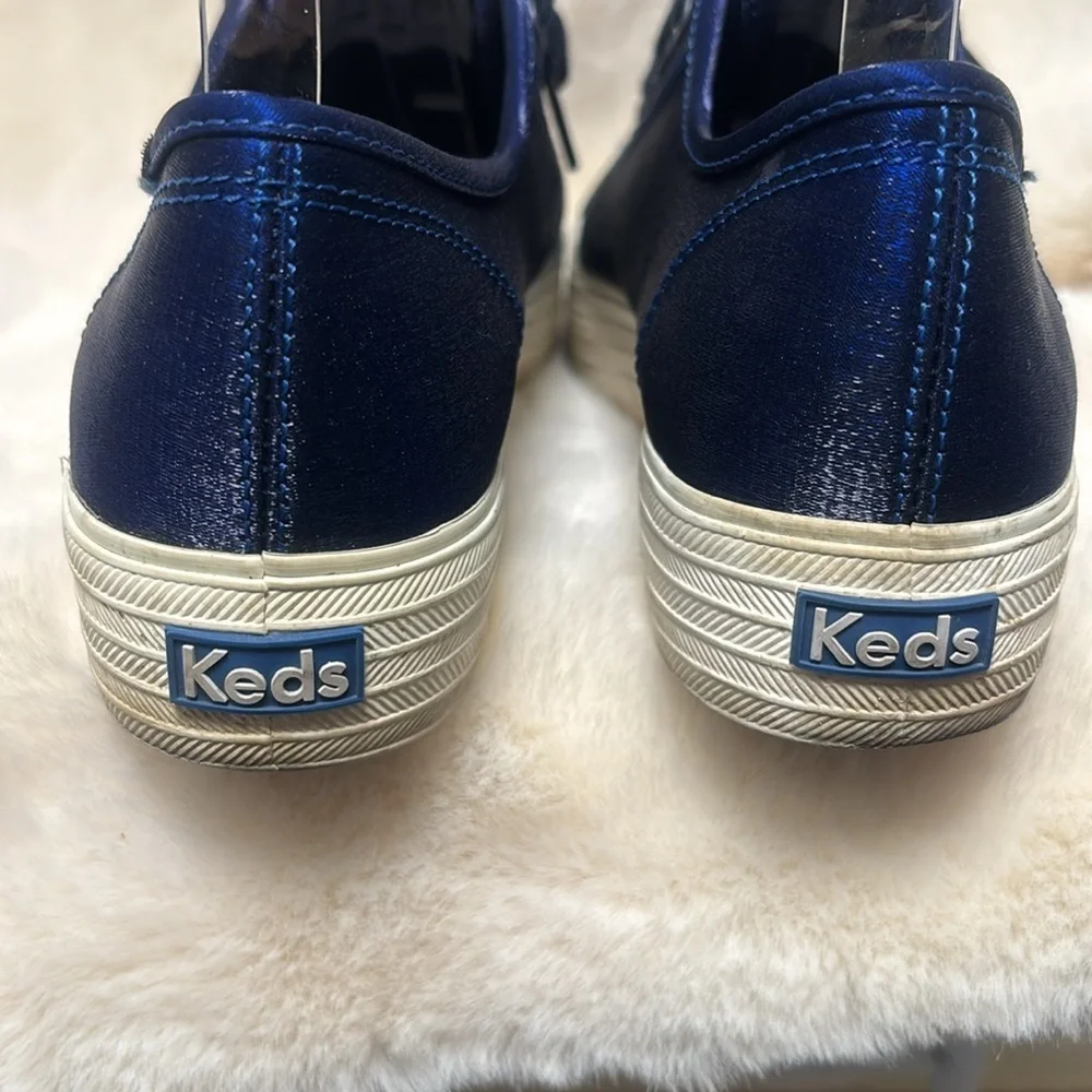 Keds Women's royal blue sateen finish Sneakers - Picture 6 of 8